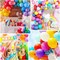 60pcs Red, Black & Gold Balloons – 12in Halloween & Thanksgiving Balloon Arch Kit, Birthday, Bachelorette, Graduation Party Decorations